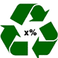 recycle mobius percentage logo